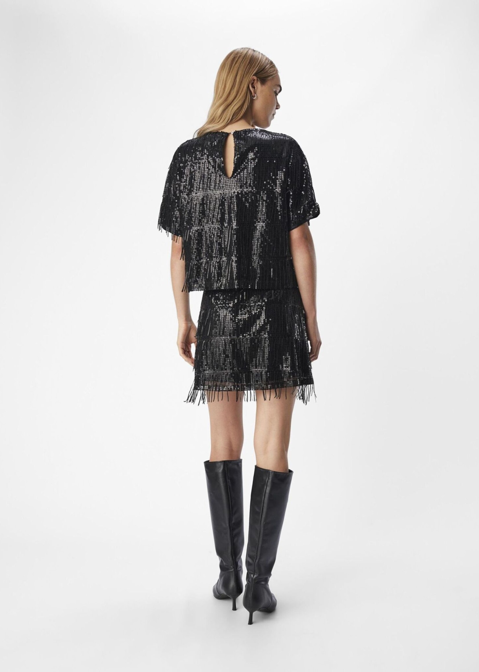 OBJECT OBJECT - Top Tella zwart met lovertjes