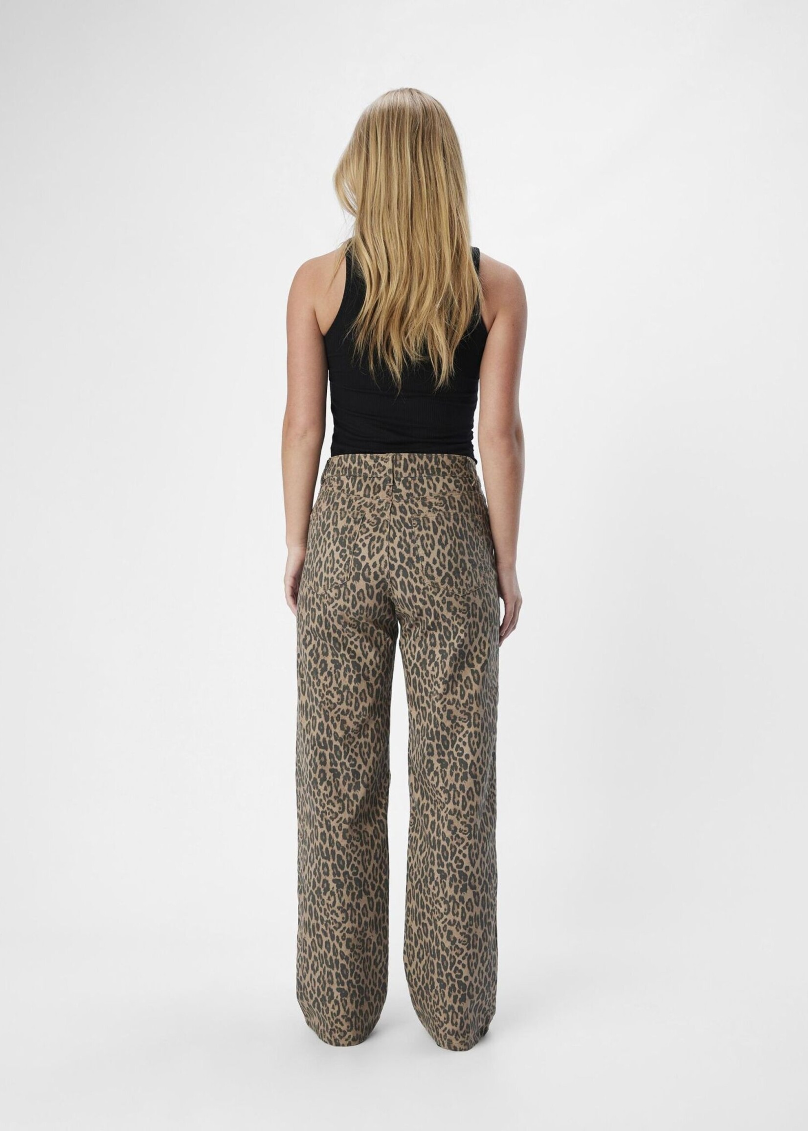 OBJECT OBJECT - Jeans seni moji leopard print