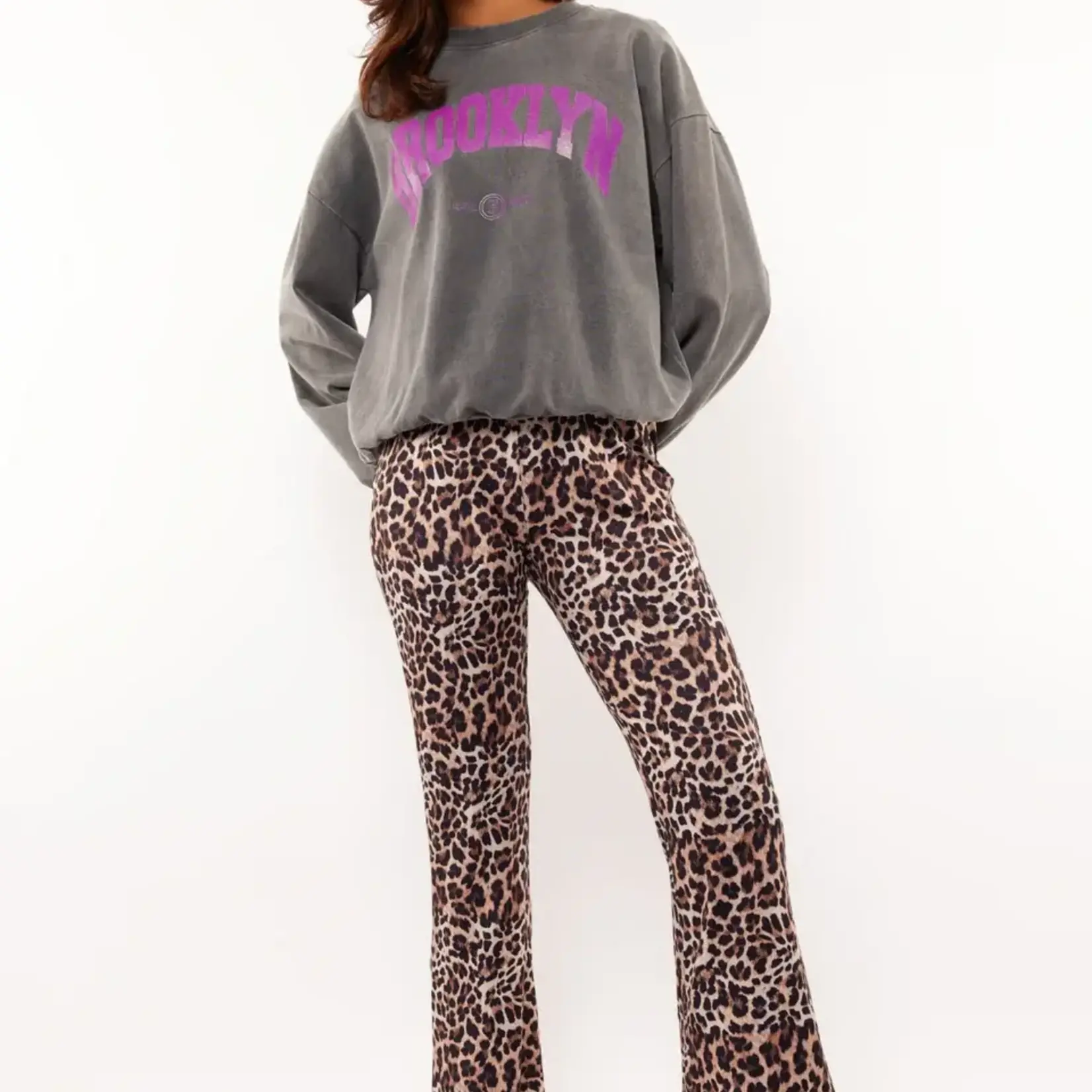 FLURESK Fluresk - Broek rox animal print black/sahara