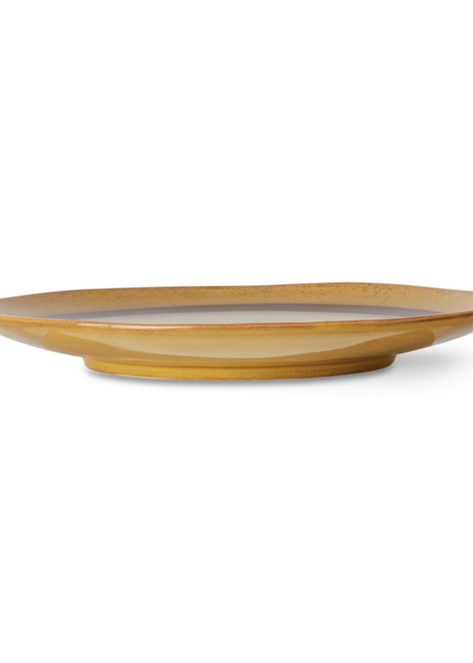 HKLIVING HKLIVING - Ceramic's 70's Diner bord coconut KST0061
