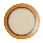 HKLIVING HKLIVING - Ceramic's 70's Diner bord coconut KST0061