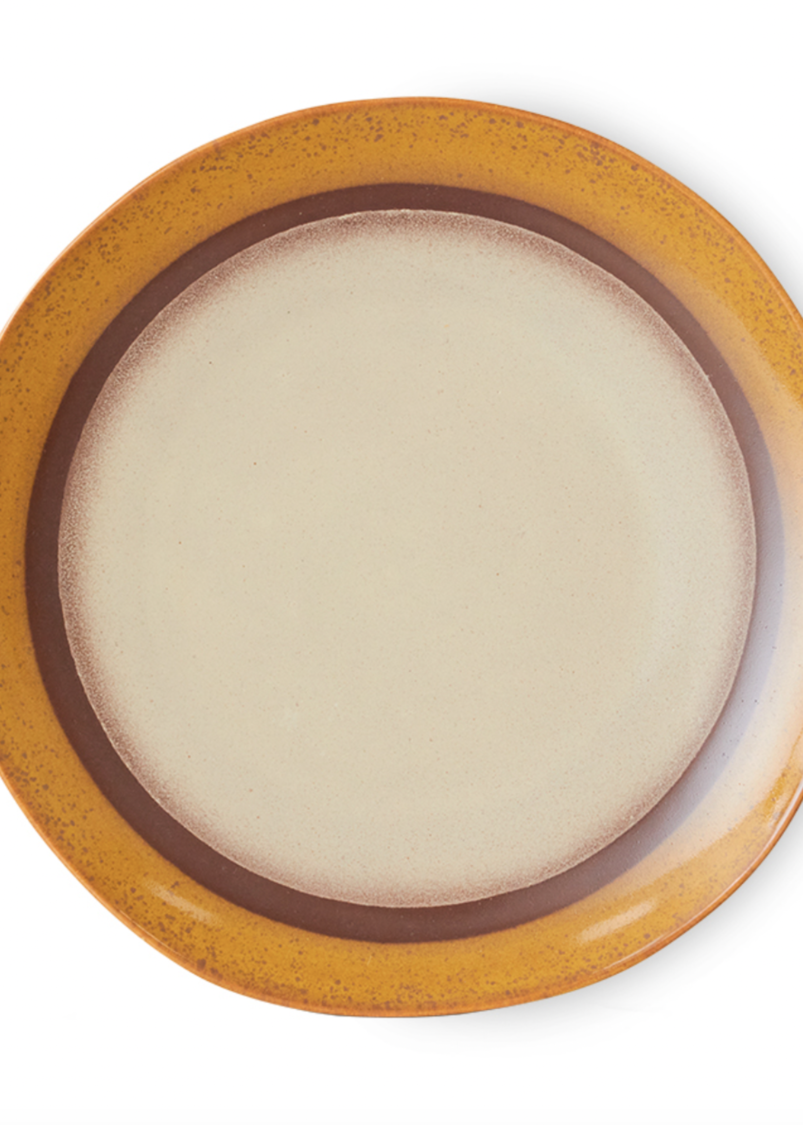 HKLIVING HKLIVING - Ceramic's 70's Diner bord coconut KST0061