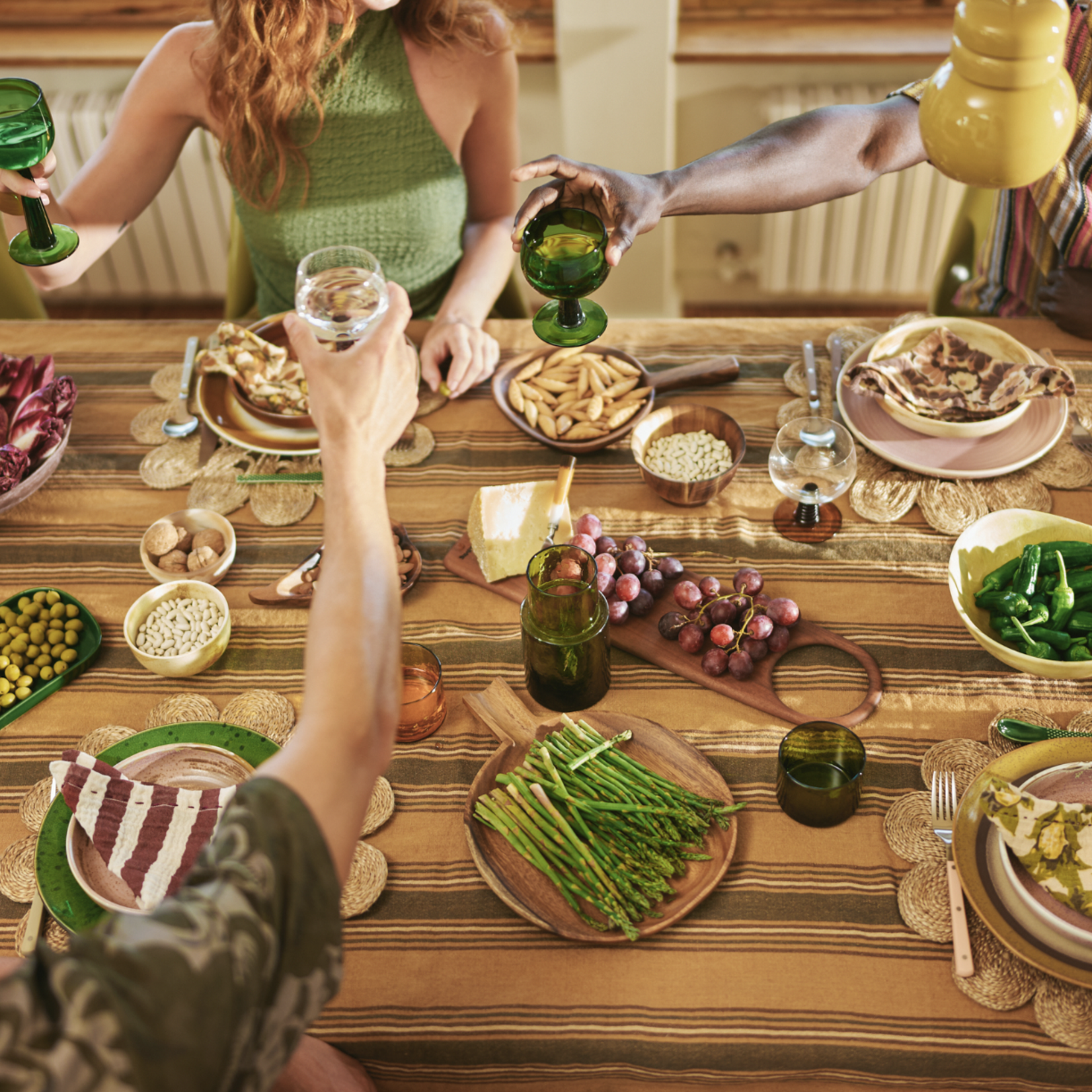 HKLIVING HKLIVING - Ceramic's 70's Diner bord coconut KST0061