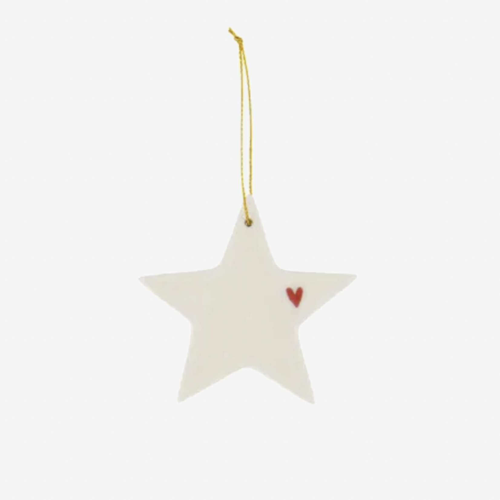 ZUSSS ZUSSS - Kersthanger keramiek ster wit