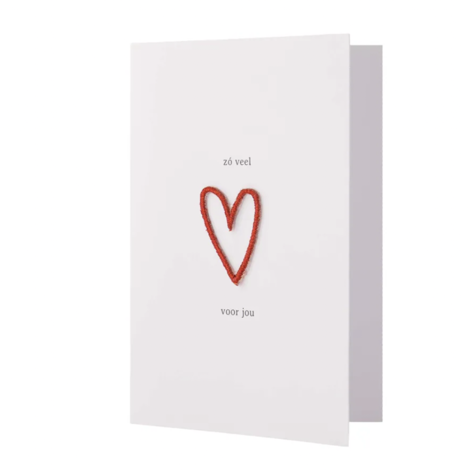 ZUSSS ZUSSS - Wenskaartje hartje strijkembleem wit/rood
