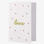 ZUSSS ZUSSS - Wenskaart strijkembleem love goud/wit/rood