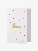 ZUSSS ZUSSS - Wenskaart strijkembleem love goud/wit/rood