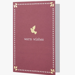 ZUSSS ZUSSS - Wenskaart warm wishes donkerrood met gouden envelop