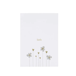 ZUSSS ZUSSS - Ansichtkaart met envelop voor jou bloemen wit/goud