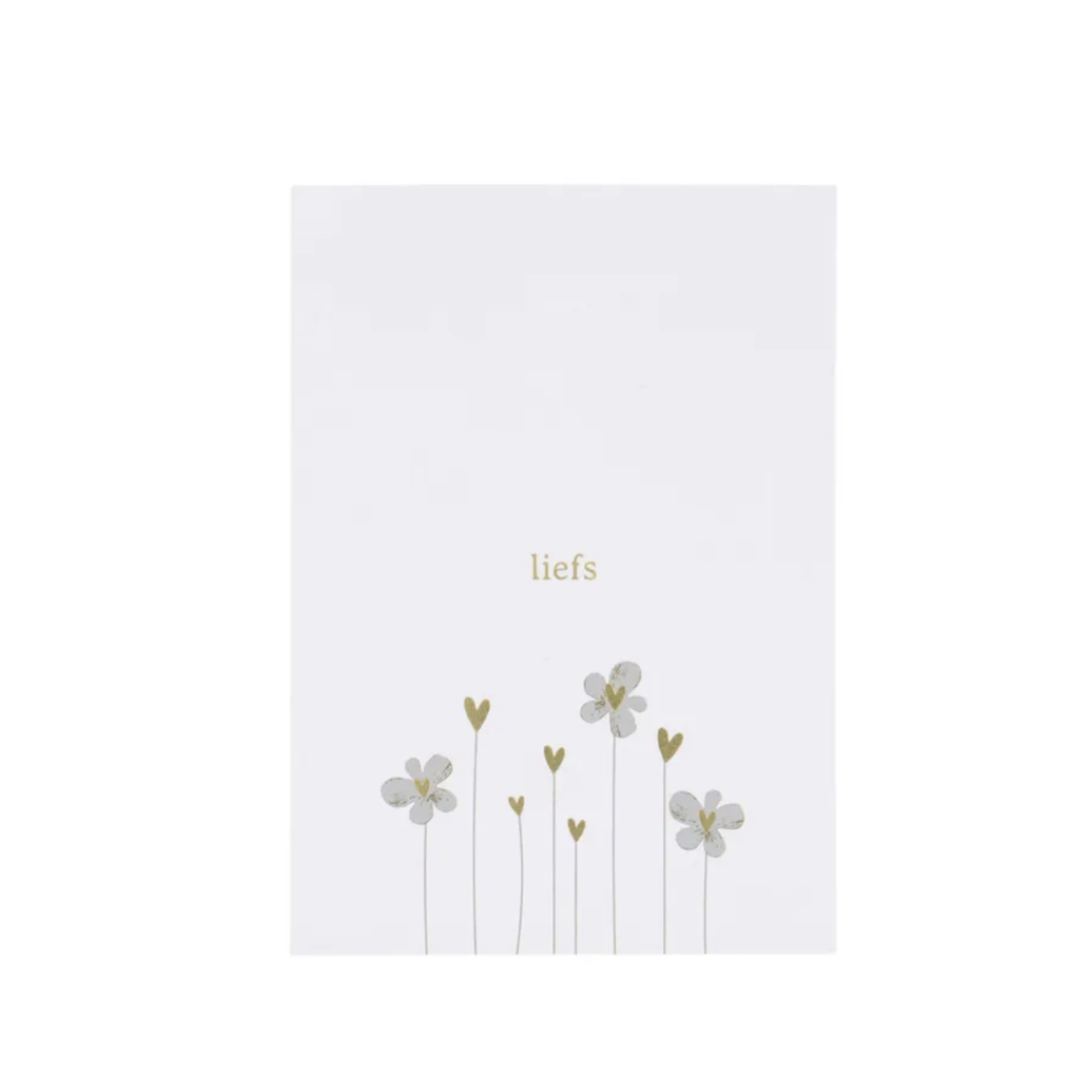 ZUSSS ZUSSS - Ansichtkaart met envelop voor jou bloemen wit/goud