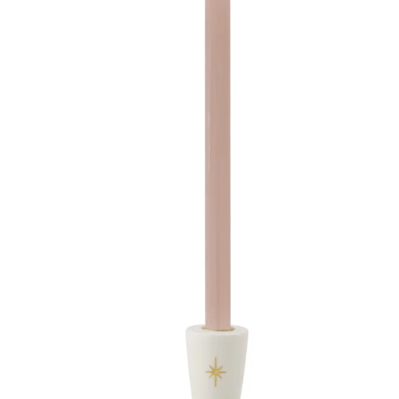 ZUSSS ZUSSS - Keramieken kandelaar gouden ster wit