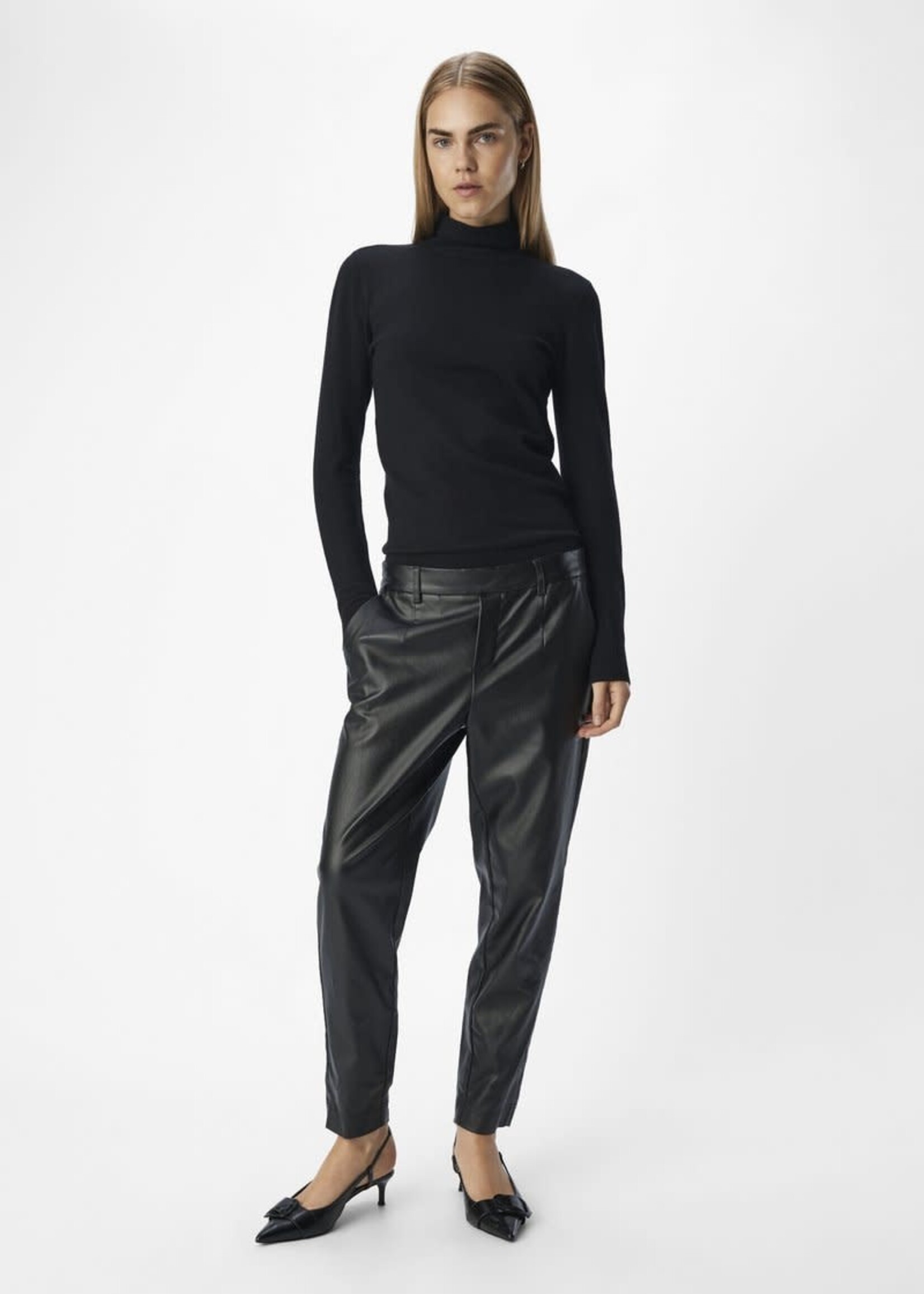 OBJECT OBJECT - Melba lisa slim coated pants