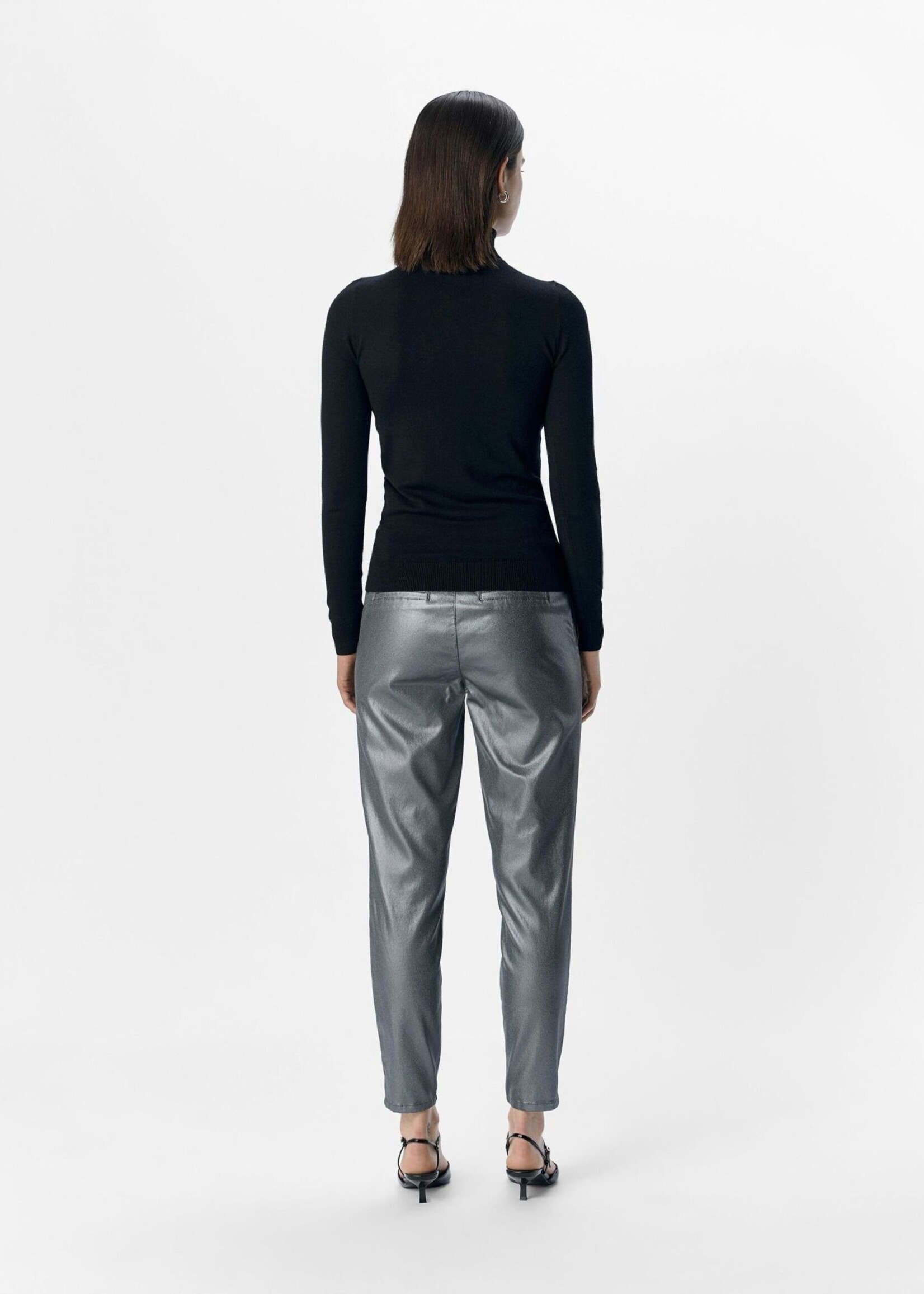 OBJECT OBJECT - Broek belle lisa brushed nickel glitter