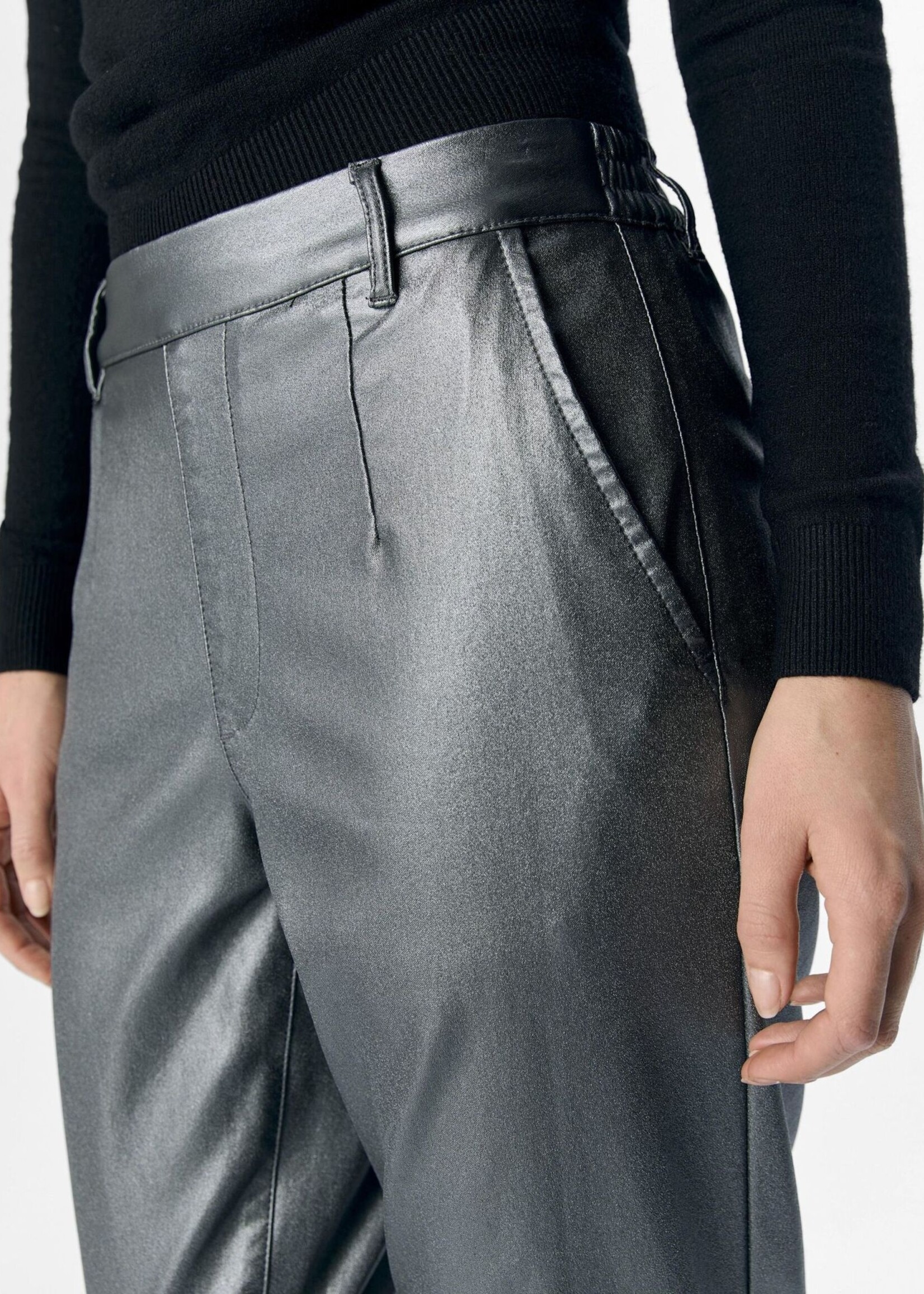 OBJECT OBJECT - Broek belle lisa brushed nickel glitter