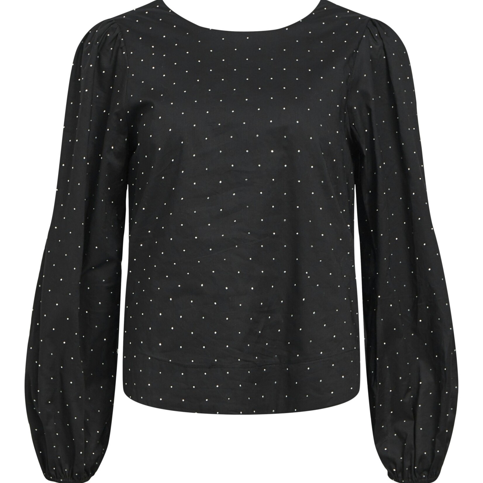 OBJECT OBJECT - Top Rigini zwart met strass steentjes