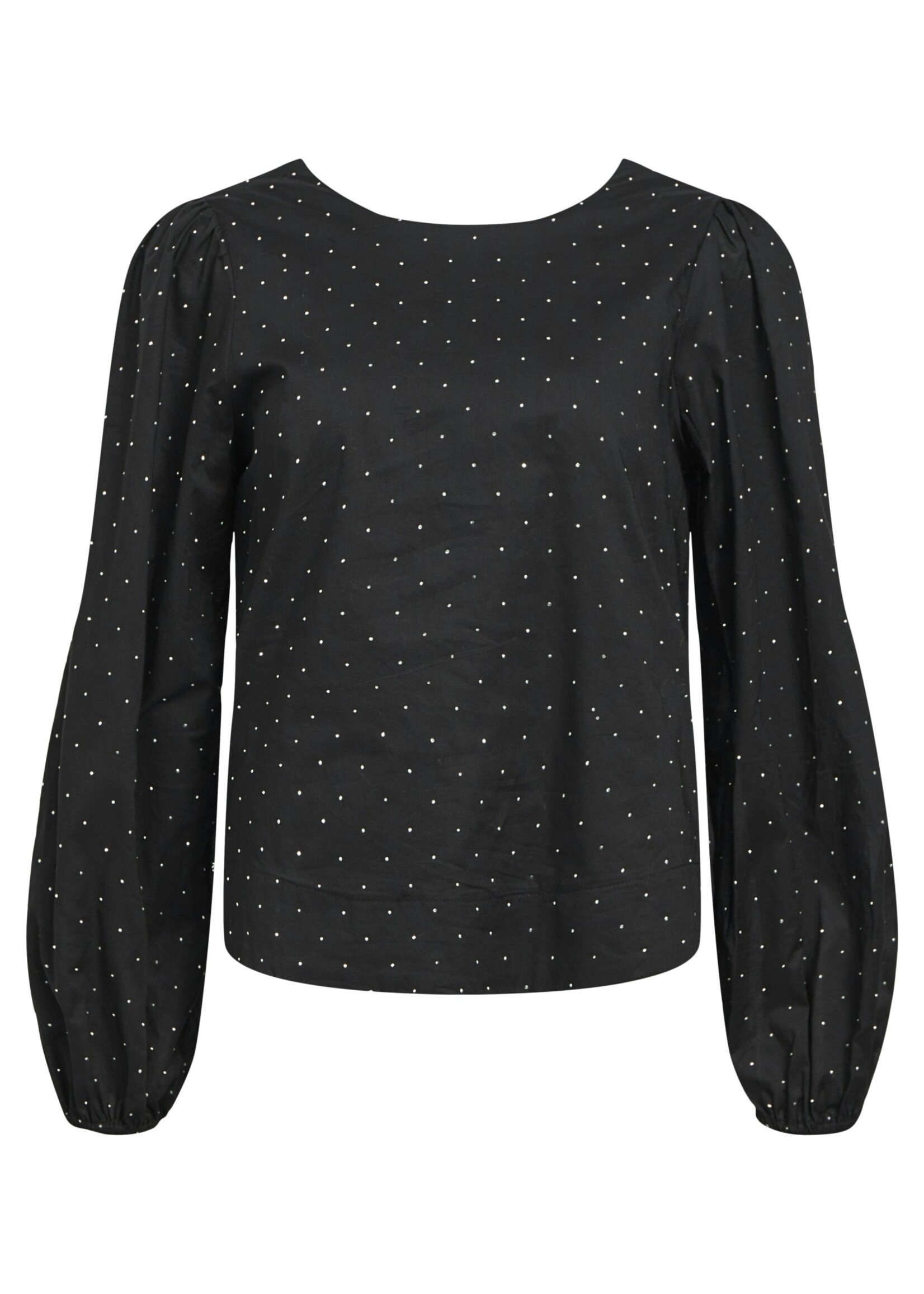 OBJECT OBJECT - Top Rigini zwart met strass steentjes