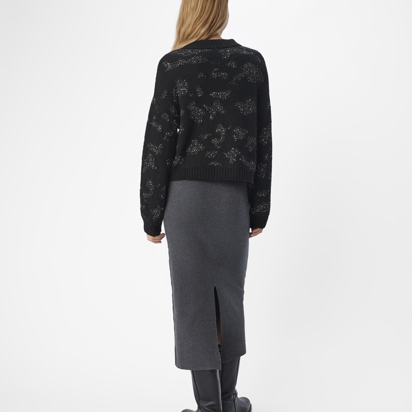 OBJECT OBJECT - Vest Alora zwart met pailetten