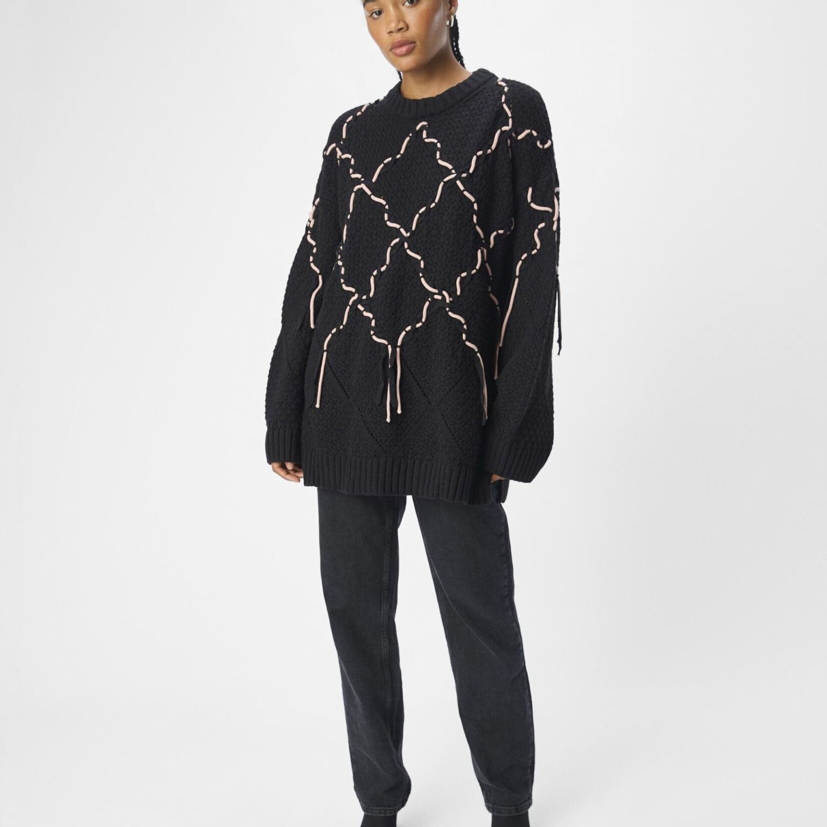 OBJECT OBJECT - Pullover gebreid ranka black/café au lait