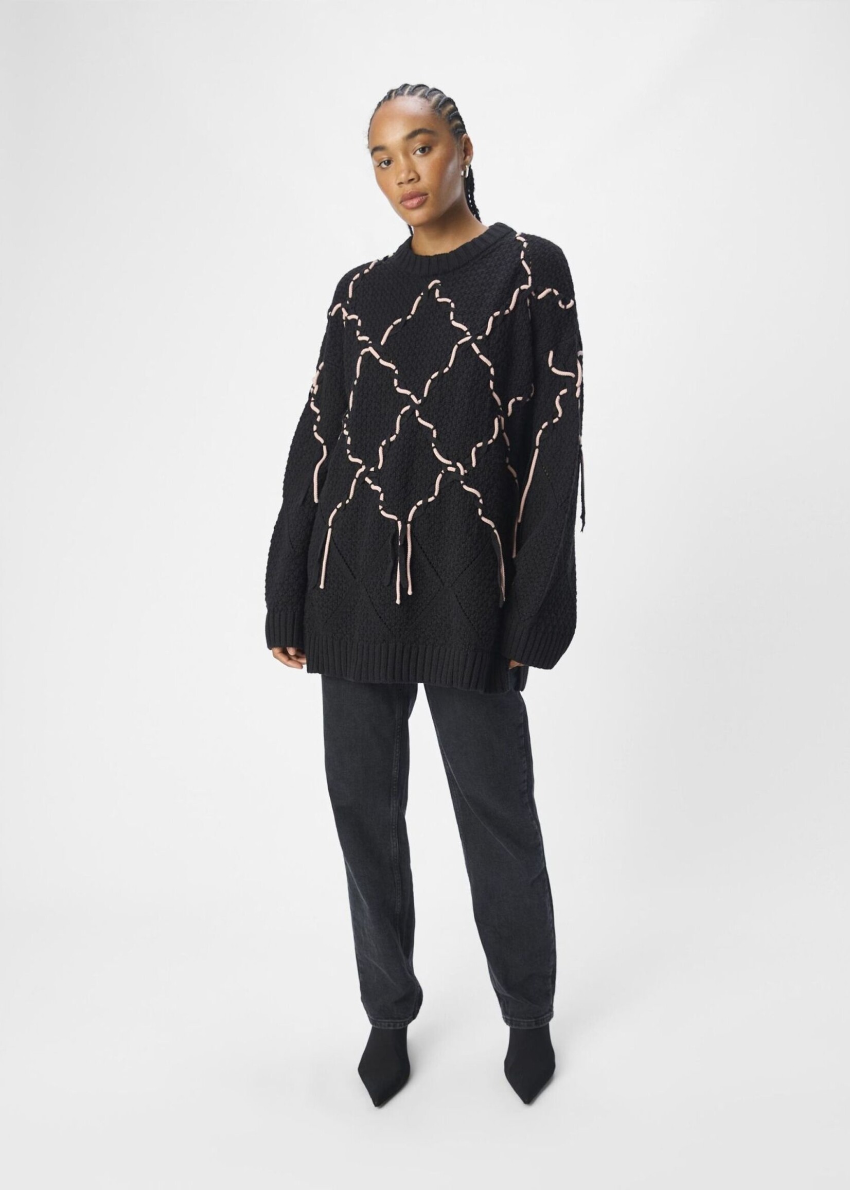 OBJECT OBJECT - Pullover gebreid ranka black/café au lait