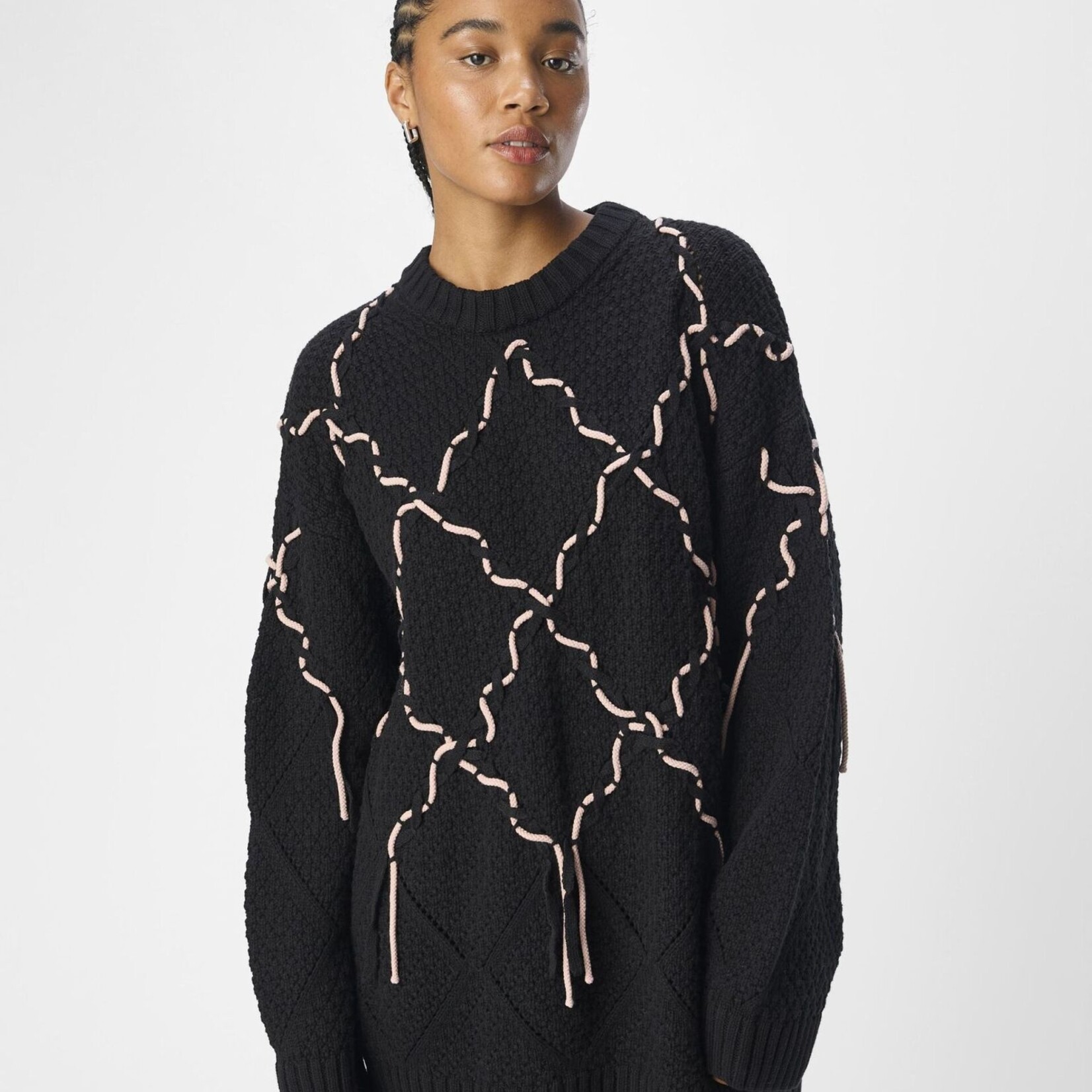 OBJECT OBJECT - Pullover gebreid ranka black/café au lait