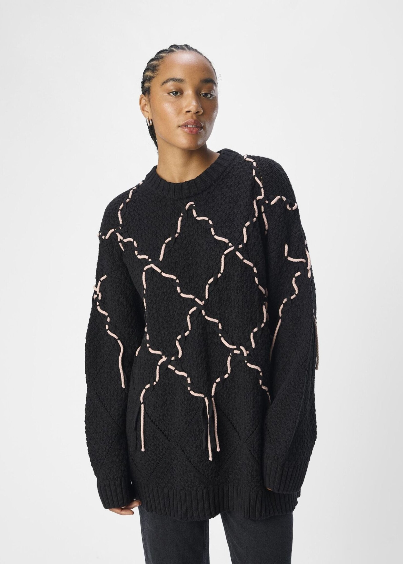 OBJECT OBJECT - Pullover gebreid ranka black/café au lait