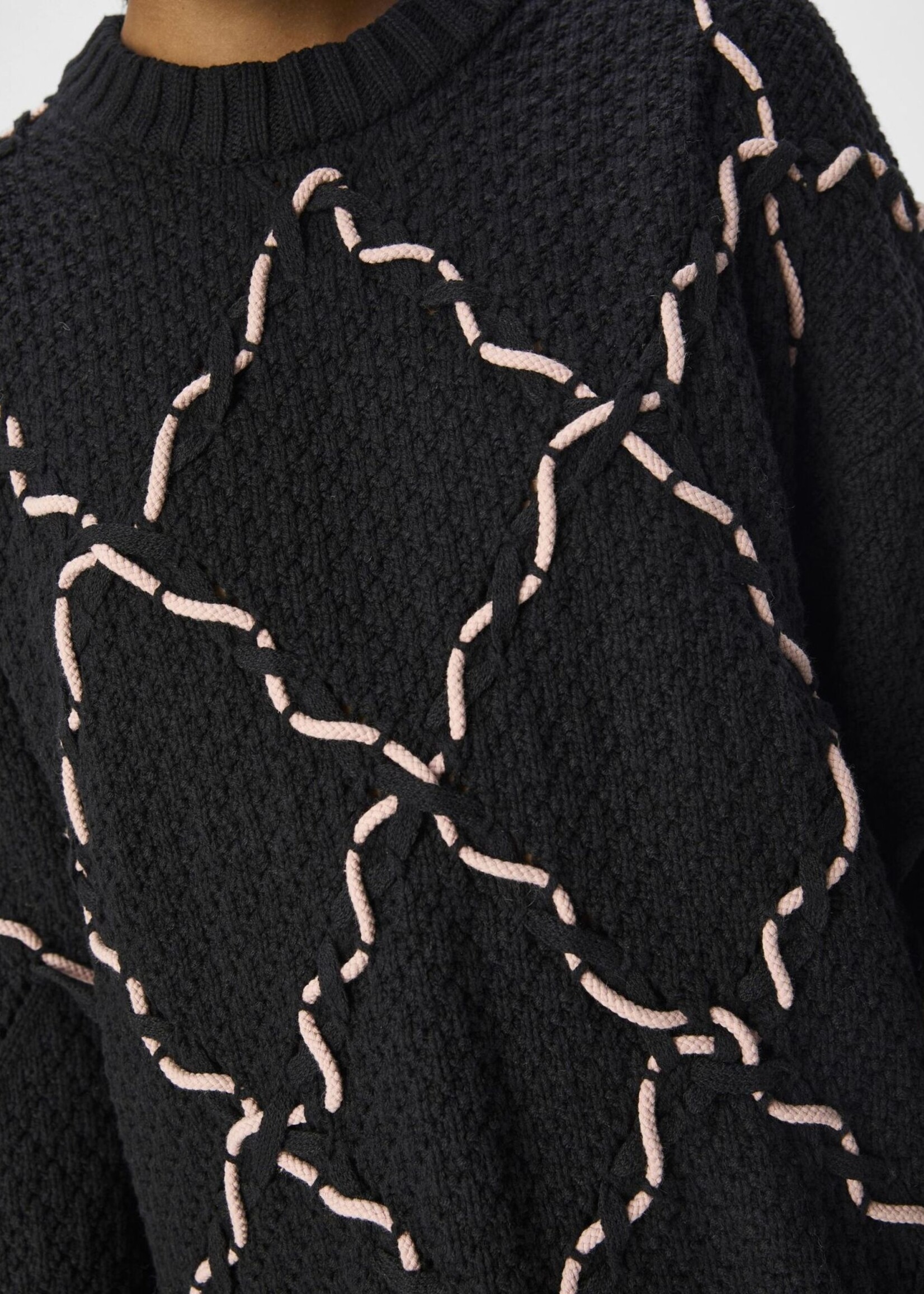 OBJECT OBJECT - Pullover gebreid ranka black/café au lait