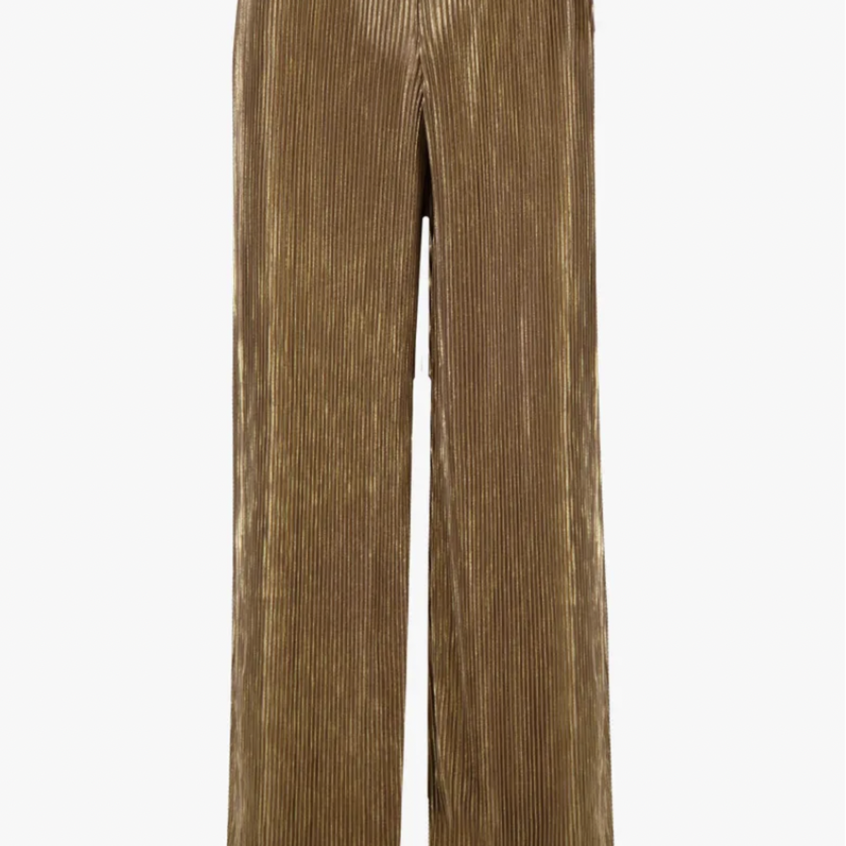 ZUSSS ZUSSS - Plissee broek champagne goud MAAT L
