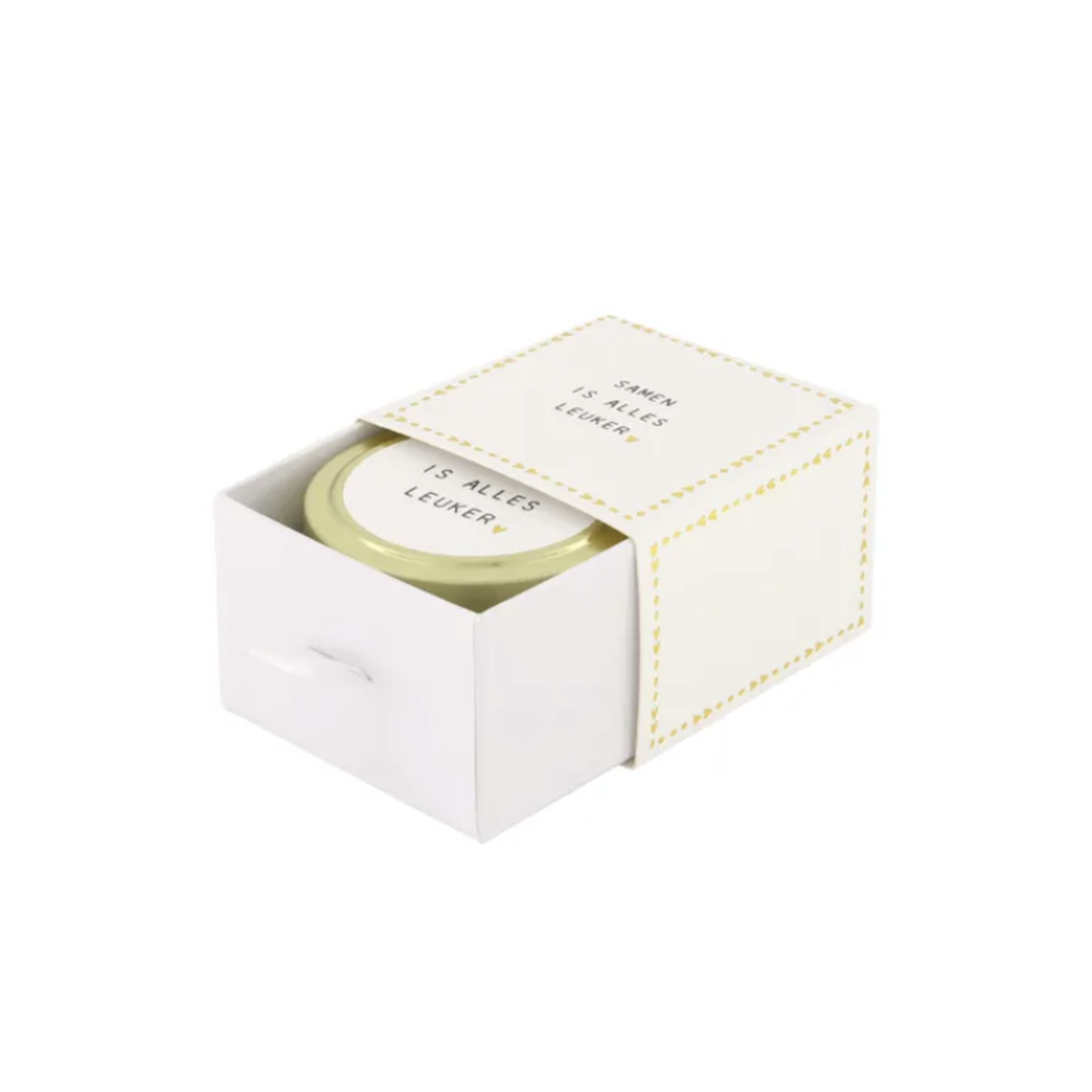 ZUSSS ZUSSS - Geurkaars in schuifdoosje samen is alles leuker wit/goud