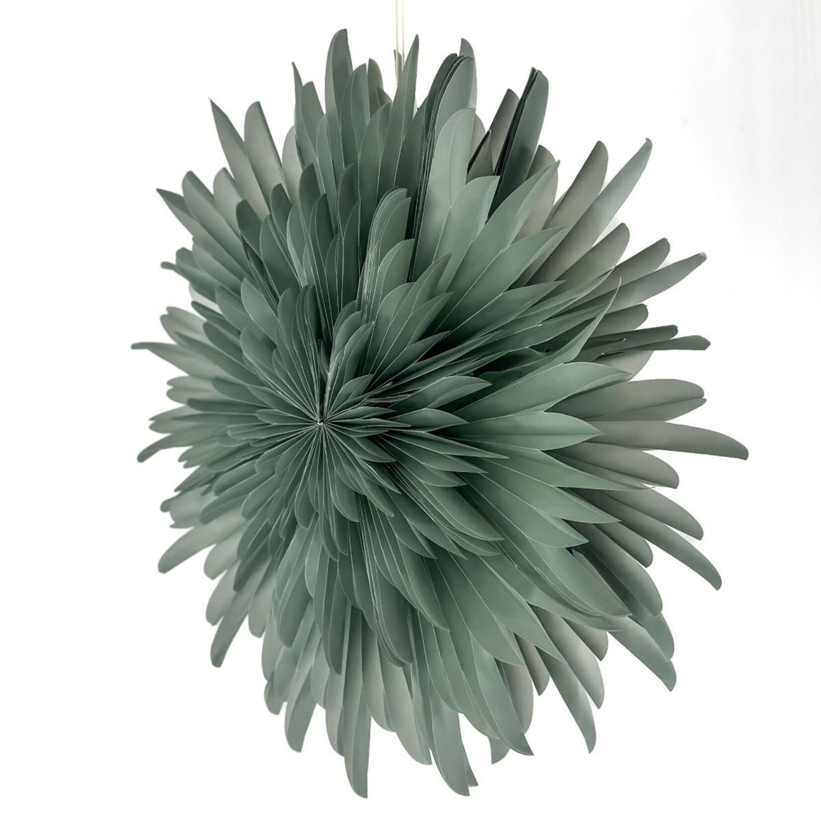 -- KERSTSTER STAR  60cm groen  met pendel
