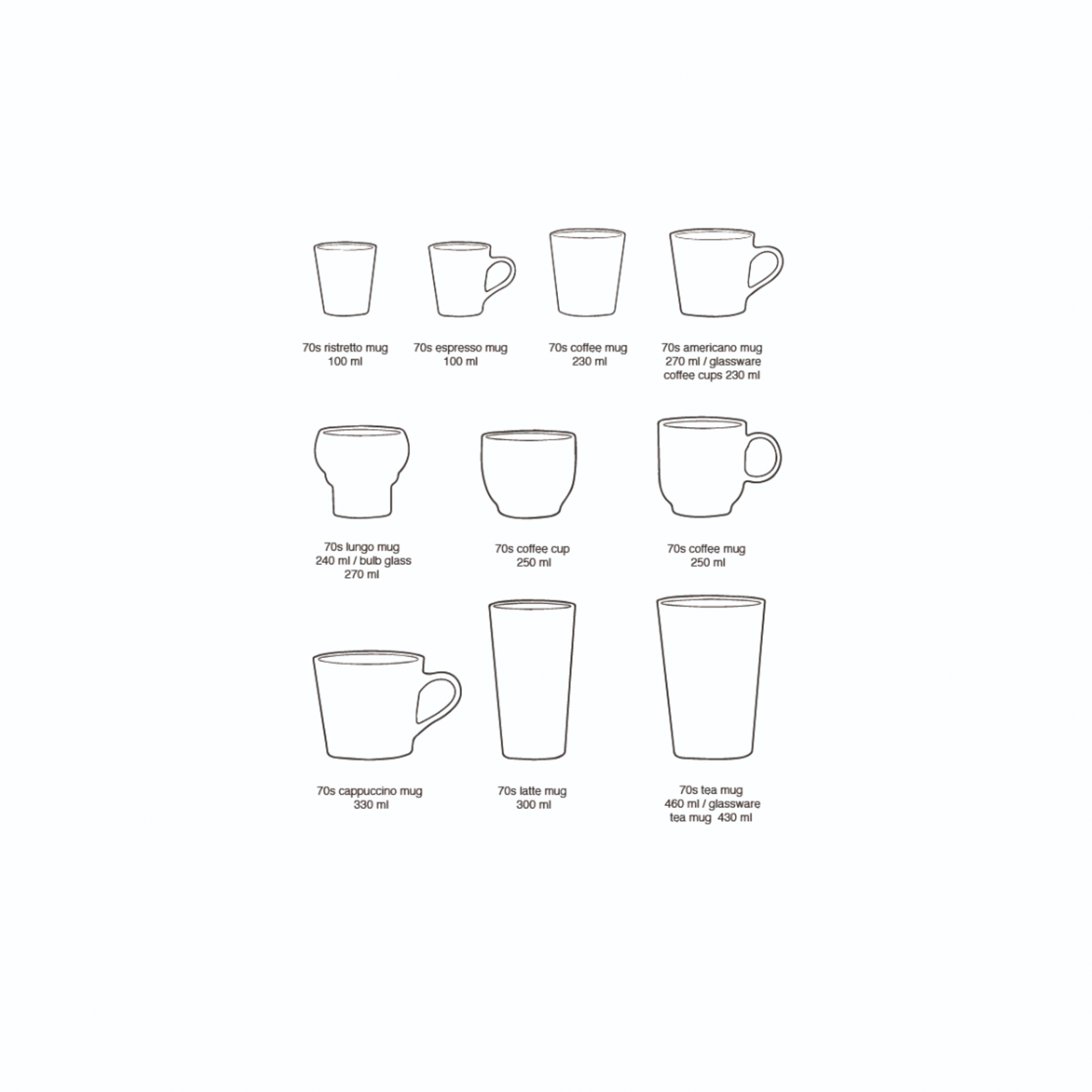 HKLIVING HKLIVING - 70's Cappuccino mok Sunset KST0024