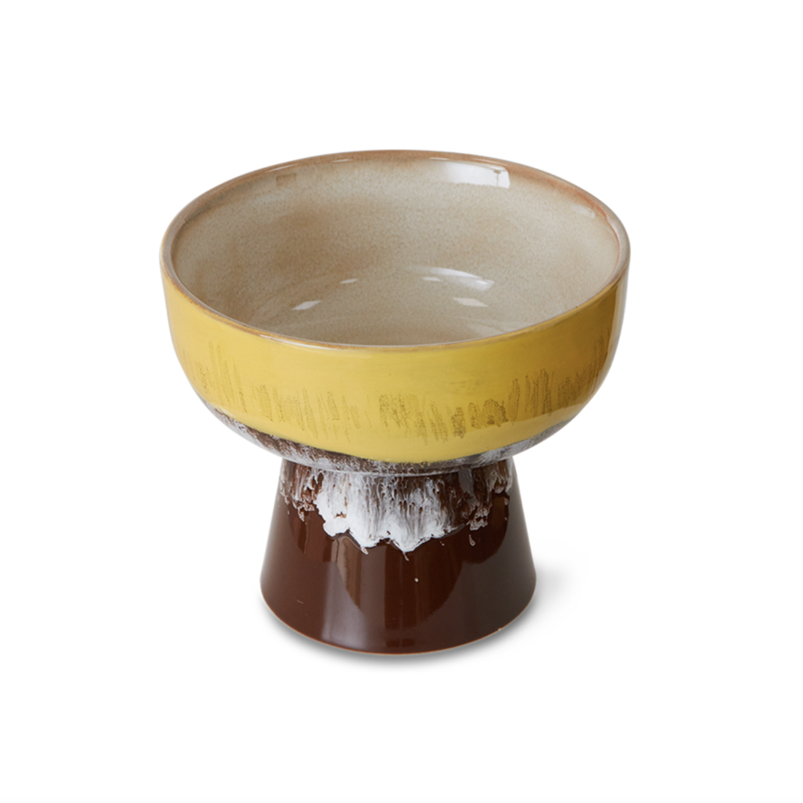 HKLIVING HKLIVING - 70's Tapas schaal op voet L Creek KST0052