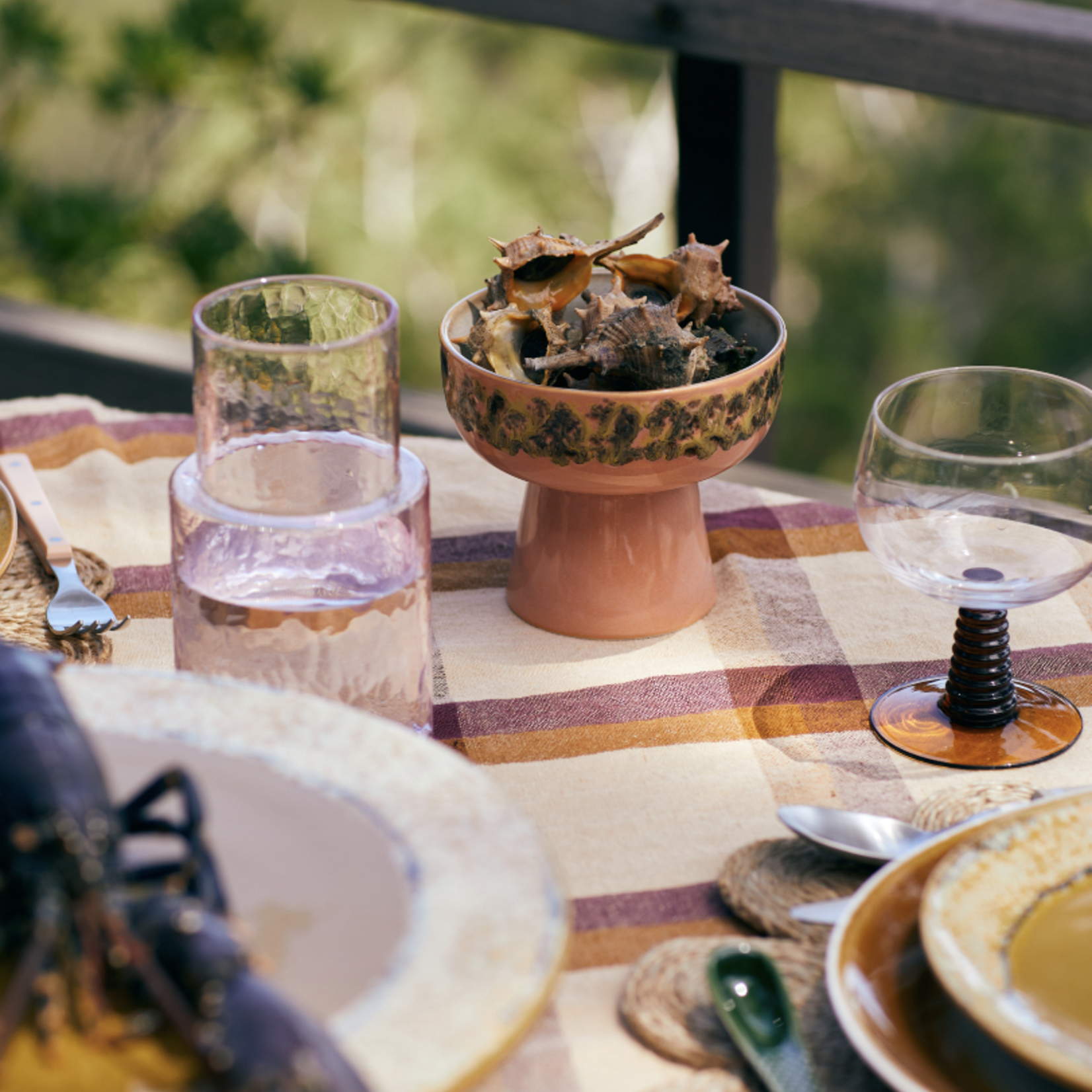 HKLIVING HKLIVING - 70's Tapas schaal op voet L Lush KST0053