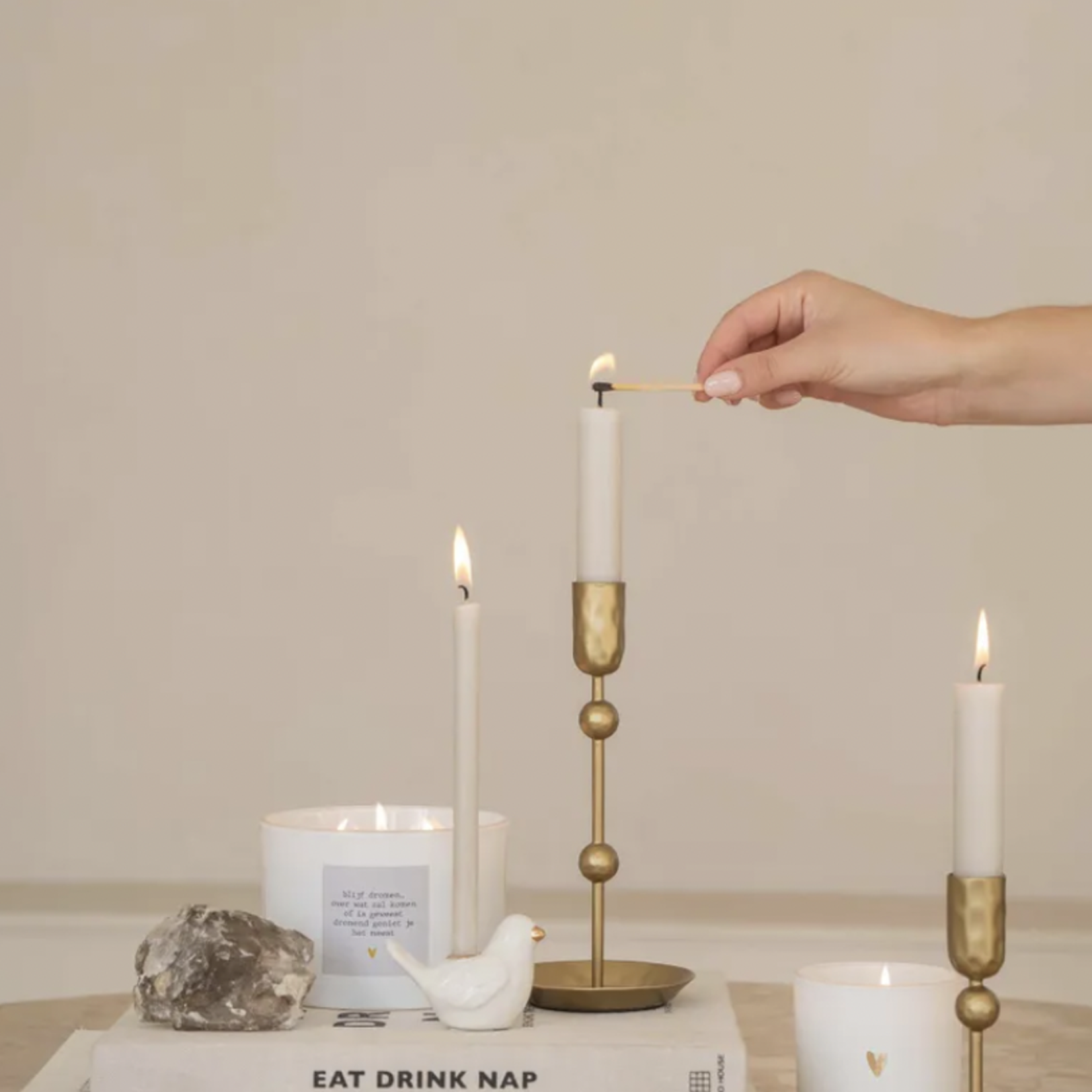 ZUSSS ZUSSS - Geurkaars in doosje lievelings hartje wit/goud