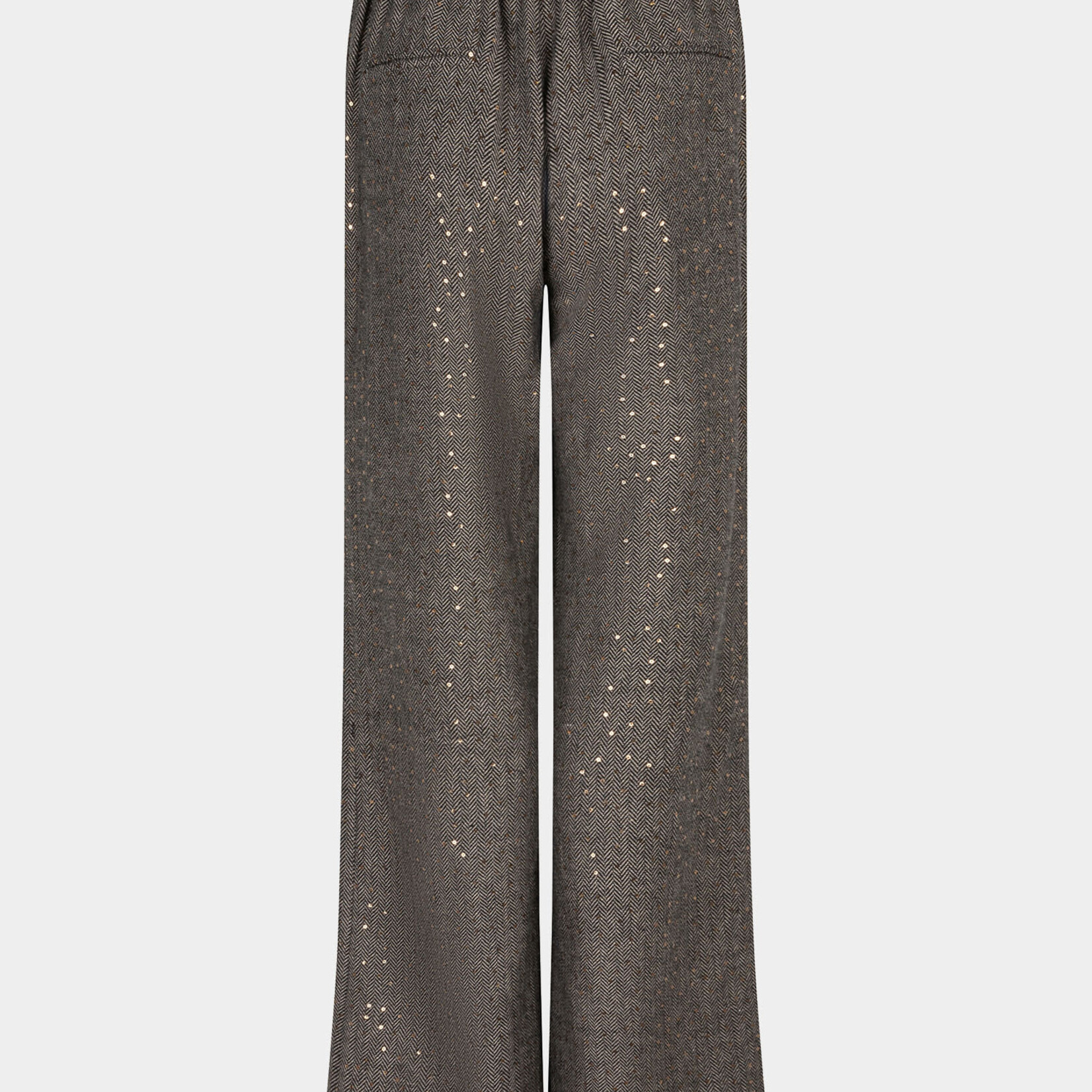 YDENCE YDENCE - Pants Erin black gemeleerd