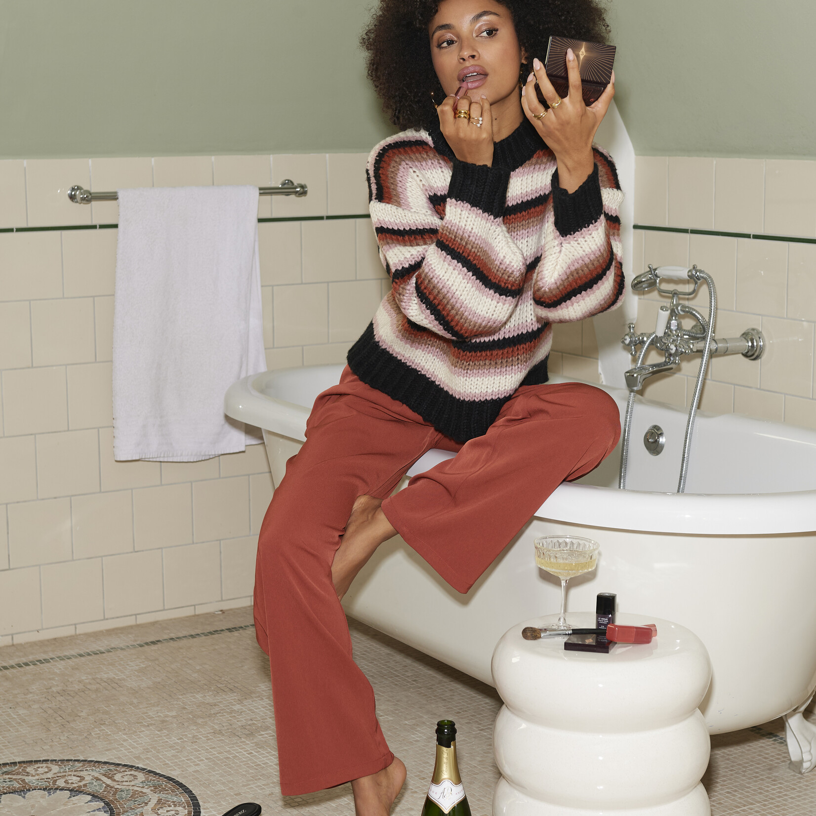 YDENCE YDENCE - Pants solange brick MAAT XL