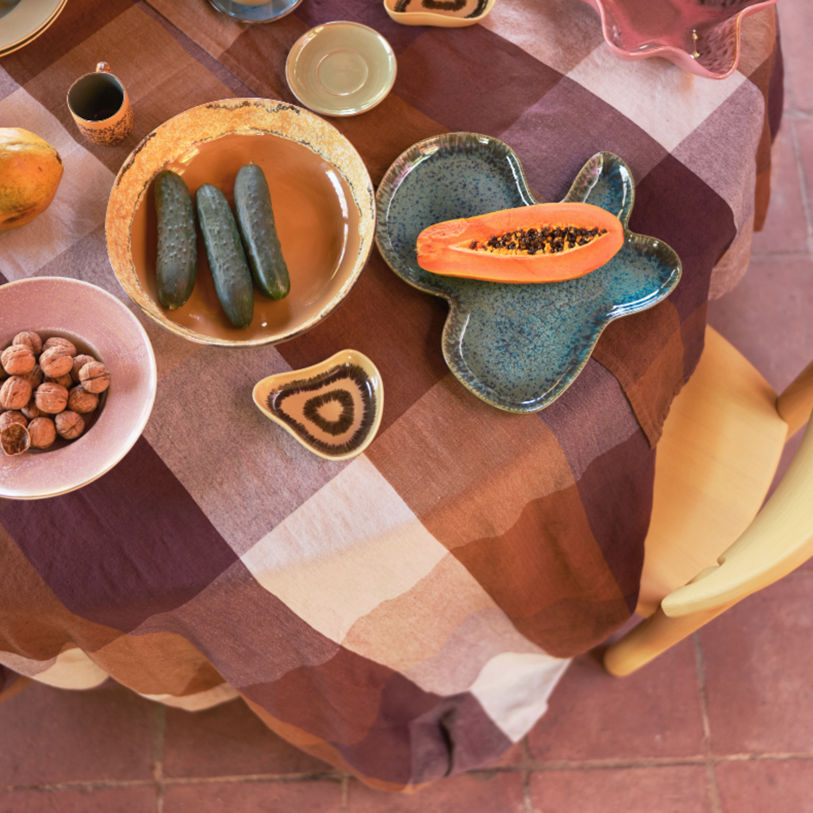 HKLIVING HKLIVING - Chef ceramics pasta bord rustic pink ACE7135