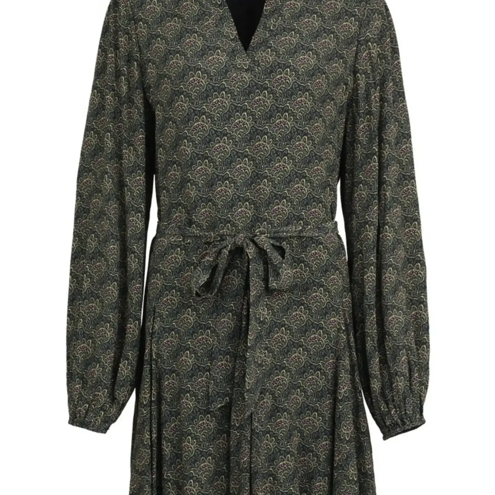 FLURESK FLURESK - Jurk palmer black/teagreen MAAT 38