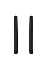 UYUNI UYUNI - LED Dinerkaars zwart, smooth set van 2  - 2,3x20 cm