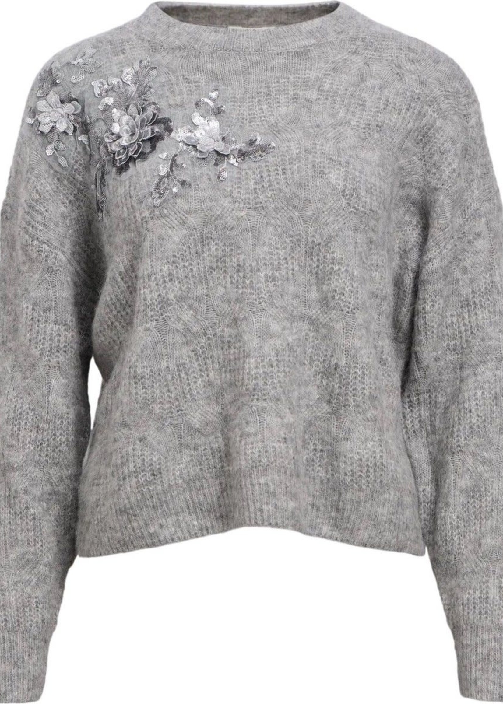 OBJECT OBJECT - Gebreide pullover Asta grey melange MAAT XS