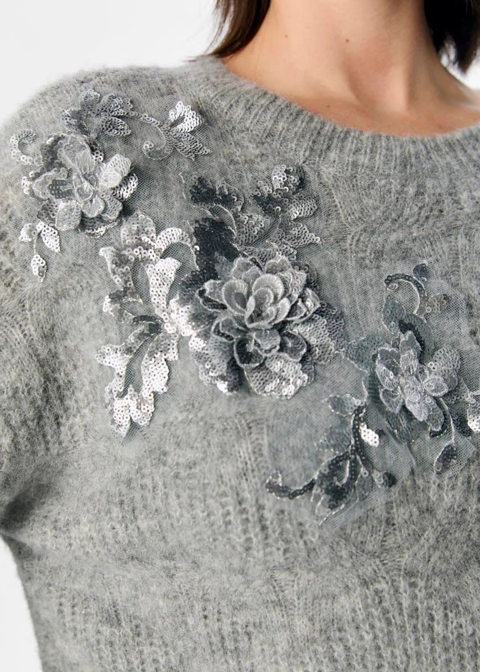 OBJECT OBJECT - Gebreide pullover Asta grey melange MAAT XS