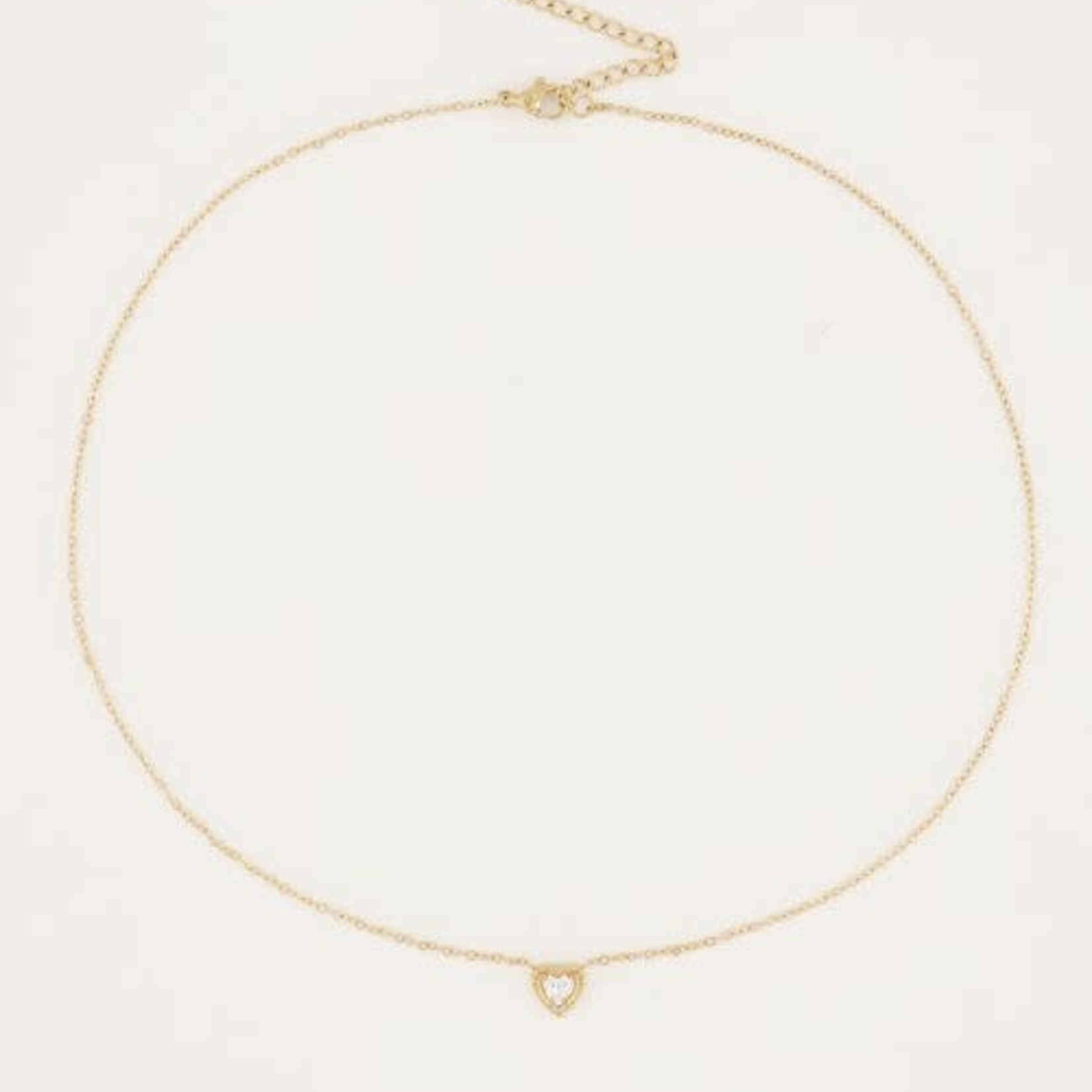 MY JEWELLERY MY JEWELLERY - Ketting hartje strass goud