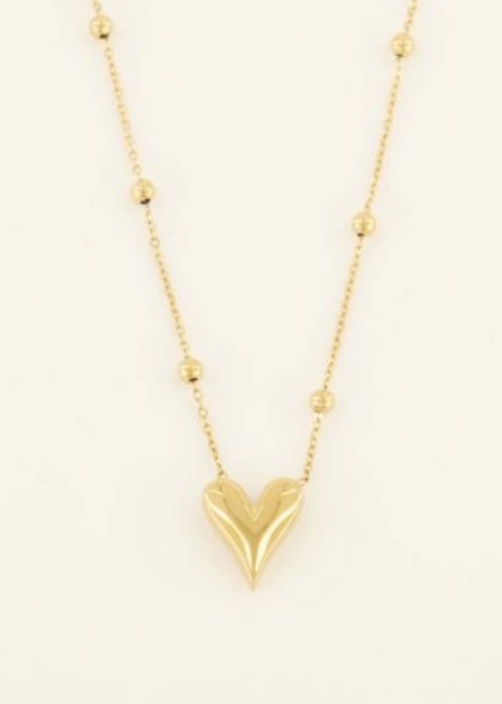 MY JEWELLERY MY JEWELLERY - Middellange ketting met hartje goud