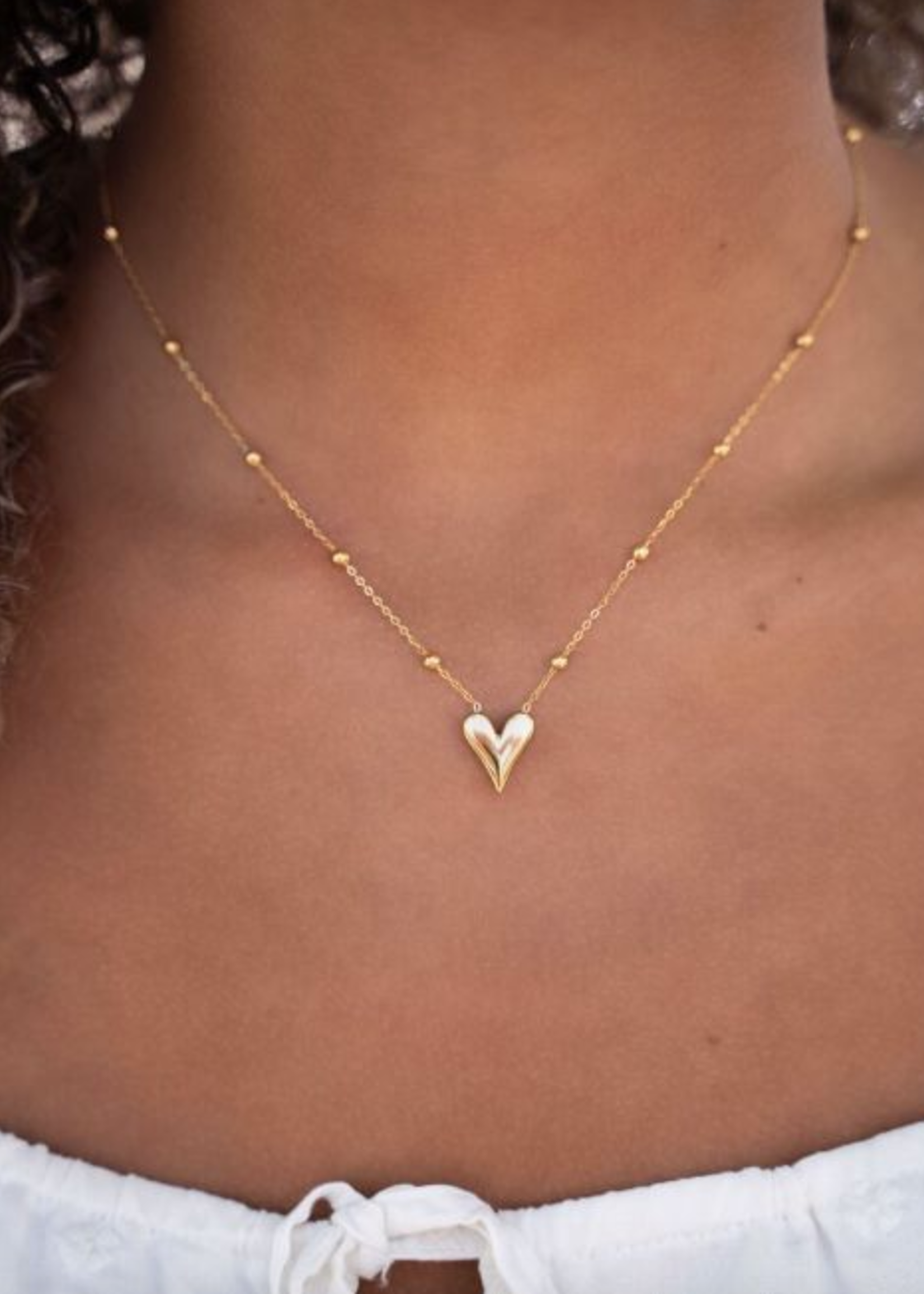 MY JEWELLERY MY JEWELLERY - Middellange ketting met hartje goud