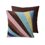 HKLIVING HKLIVING - Striped velvet cushion eventide (45x45cm) TCU0009