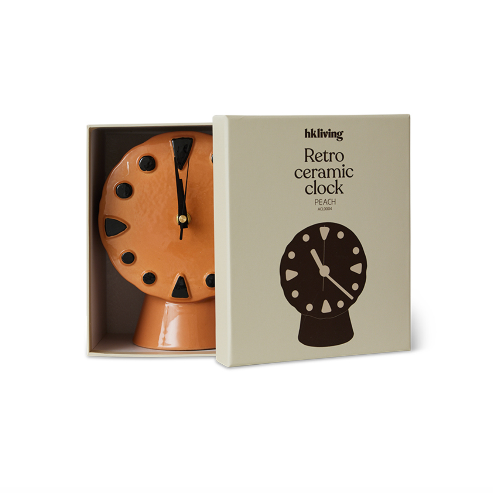 HKLIVING HKLIVING - Retro keramische klok perzik  ACL0004
