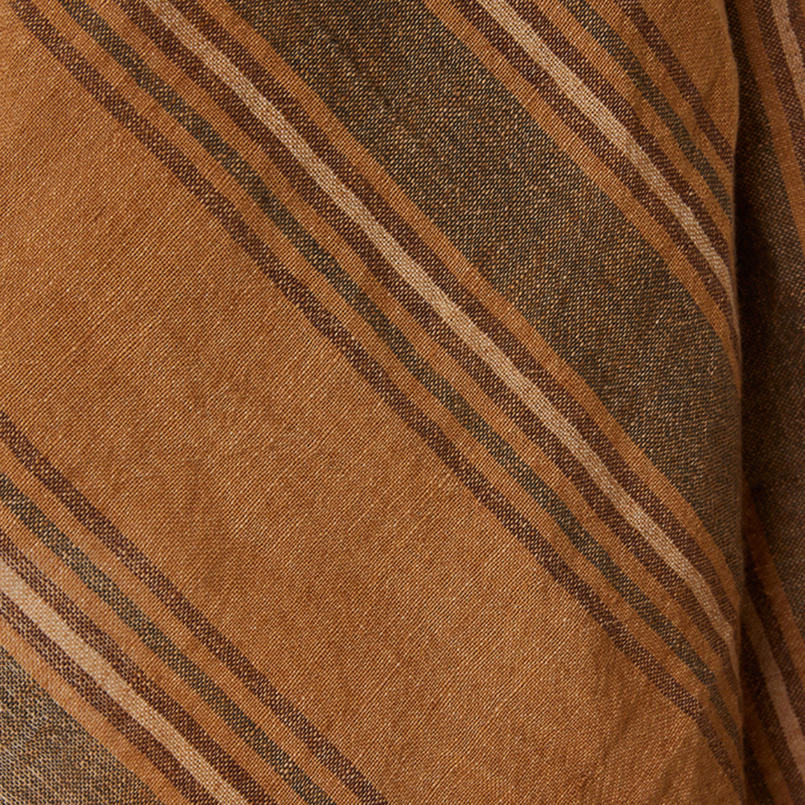 HKLIVING HKLIVING - Vida gestreepte theedoek amber/grijs 50x70cm