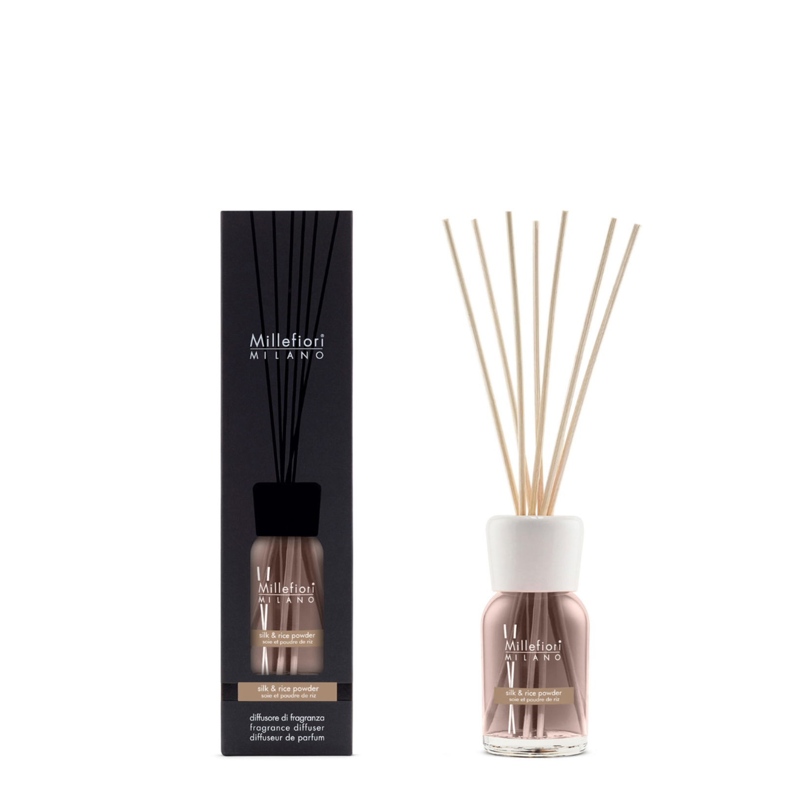 MILLEFIORI MILANO MILLEFIORI MILANO - Reed diffuser 100ml Silk & Rice powder