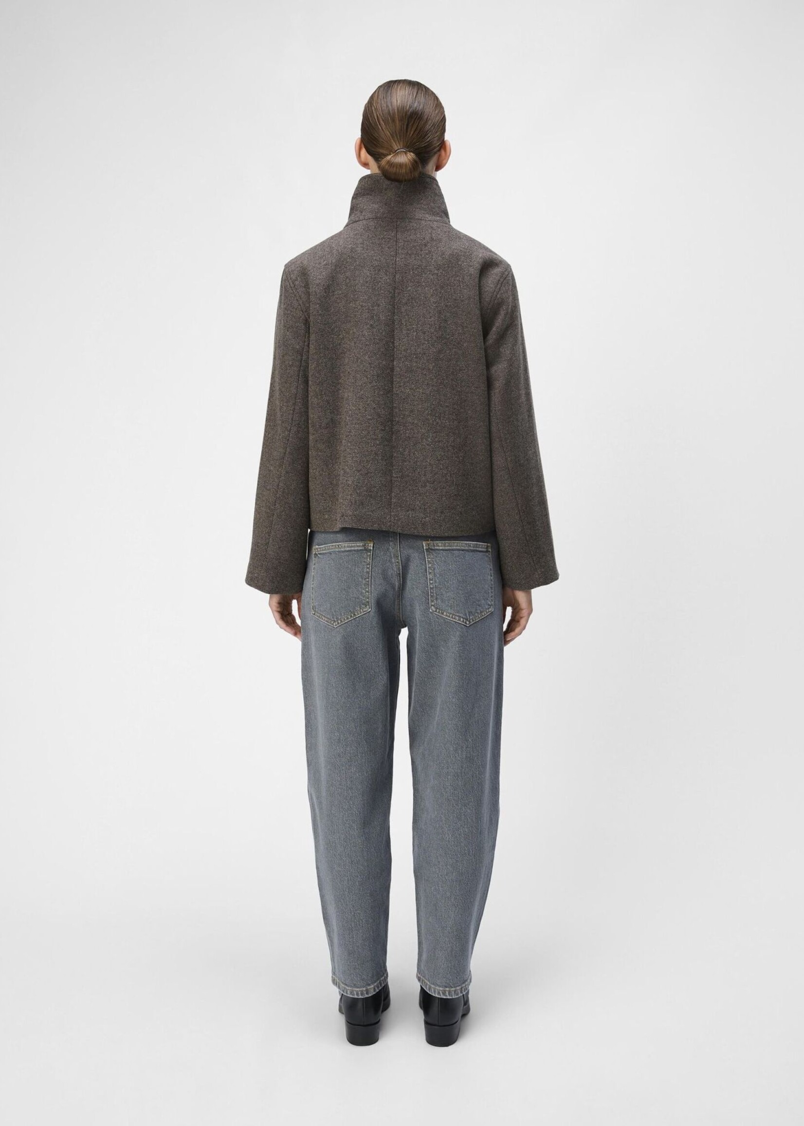 OBJECT OBJECT - Riki short coat morel melange