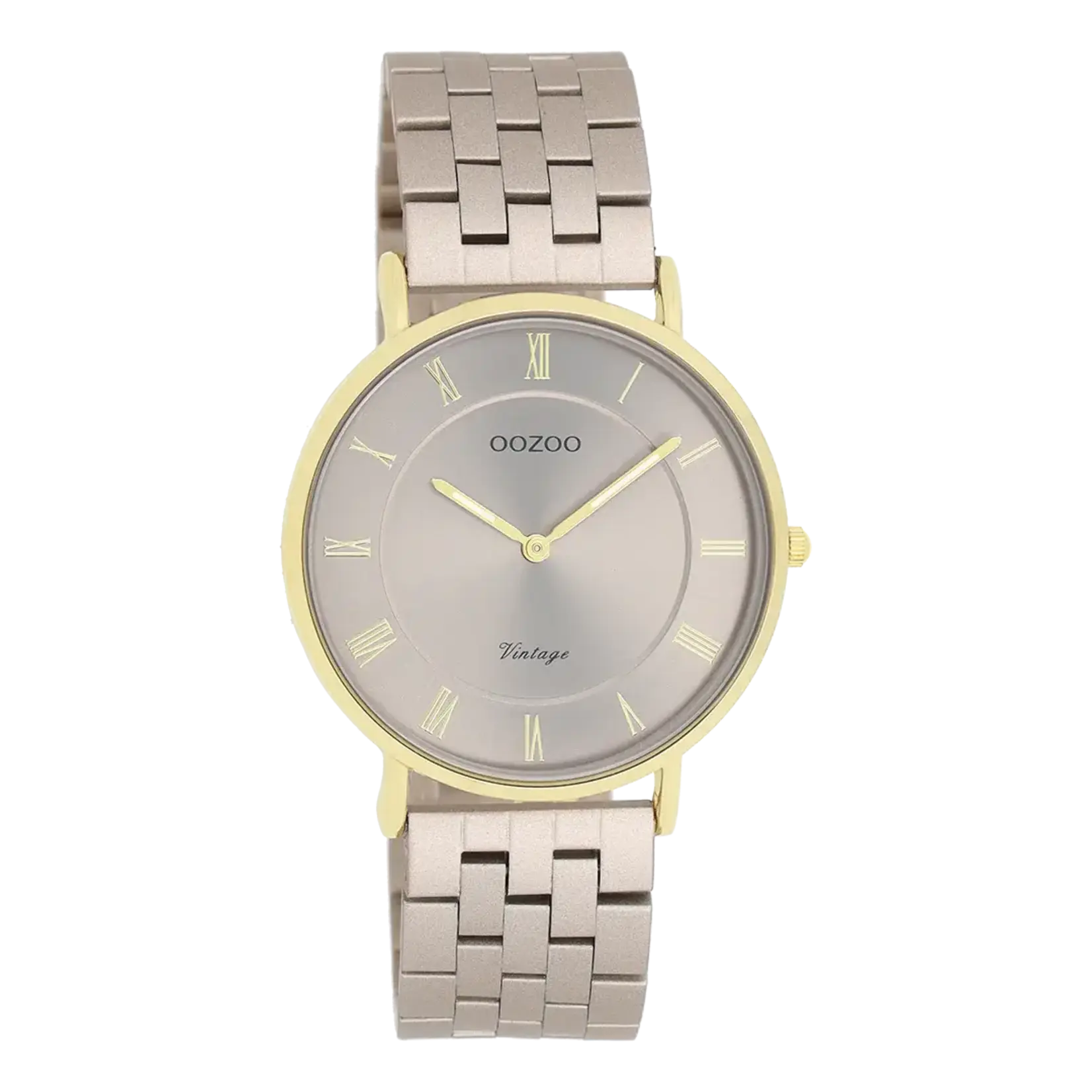 OOZOO OOZOO - Horloge Taupe met mesh band