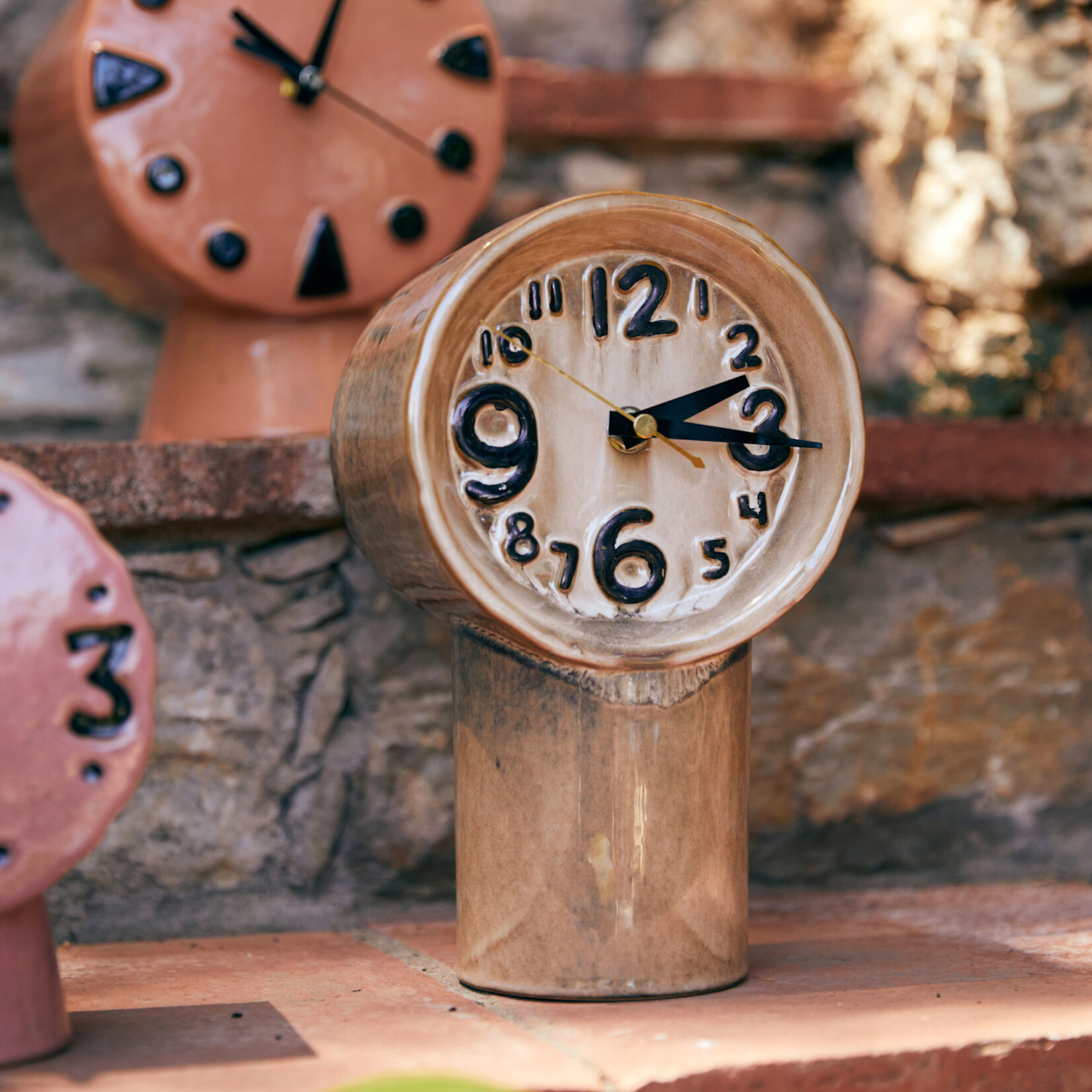 HKLIVING HKLIVING - Klok retro keramische klok crème ACL0002